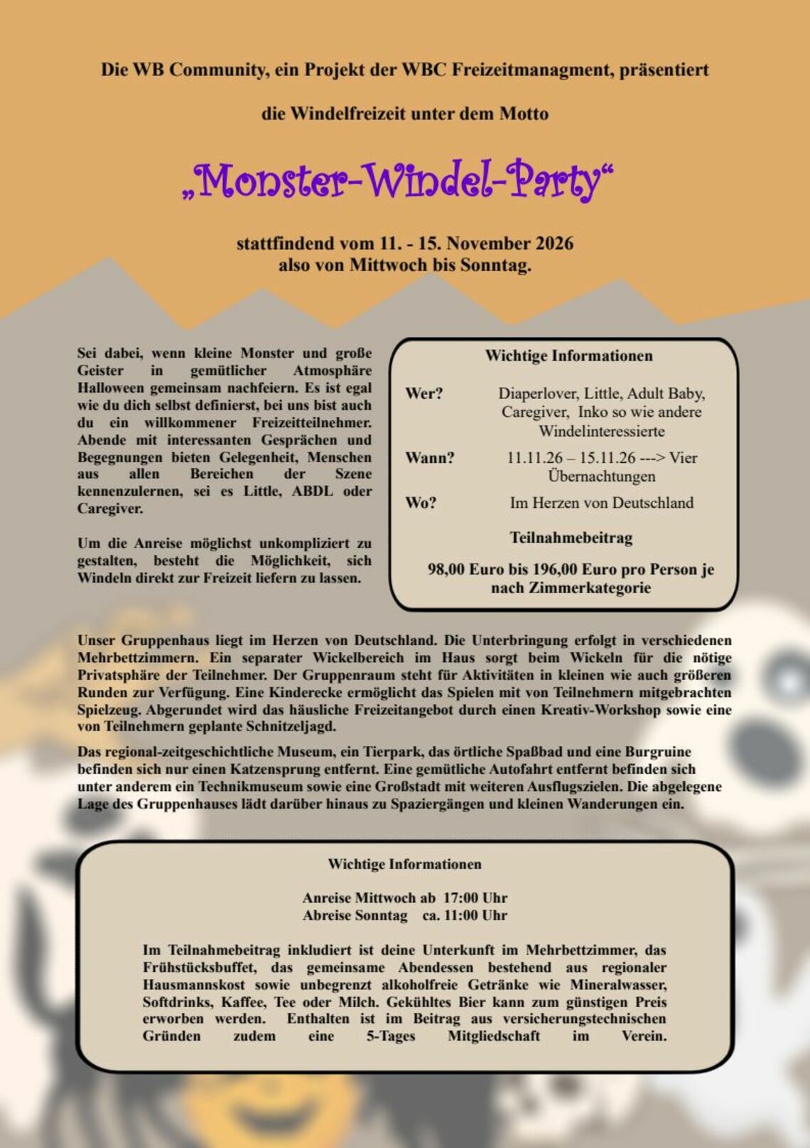 Windelfreizeit: Monster-Windel-Party