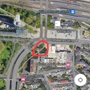 Im rot markierten Bereich trifft sich die Laufgruppe gegen 11 Uhr.Wahrscheinlich geht gegen um 12 der Umzug los.