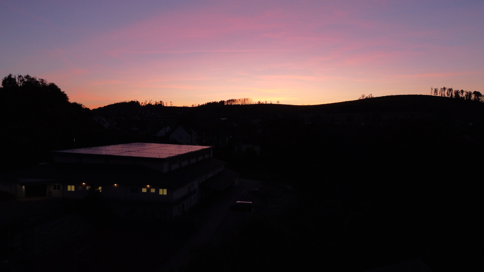 Das war der Sonnenuntergang gestern im Oberberg