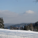 Blick ins Thüringer Land vom Friedberg bei Suhl/Thüringen