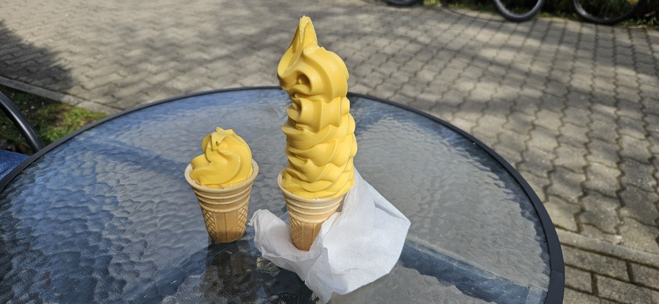 Mein Vater hatte das kleine Eis.