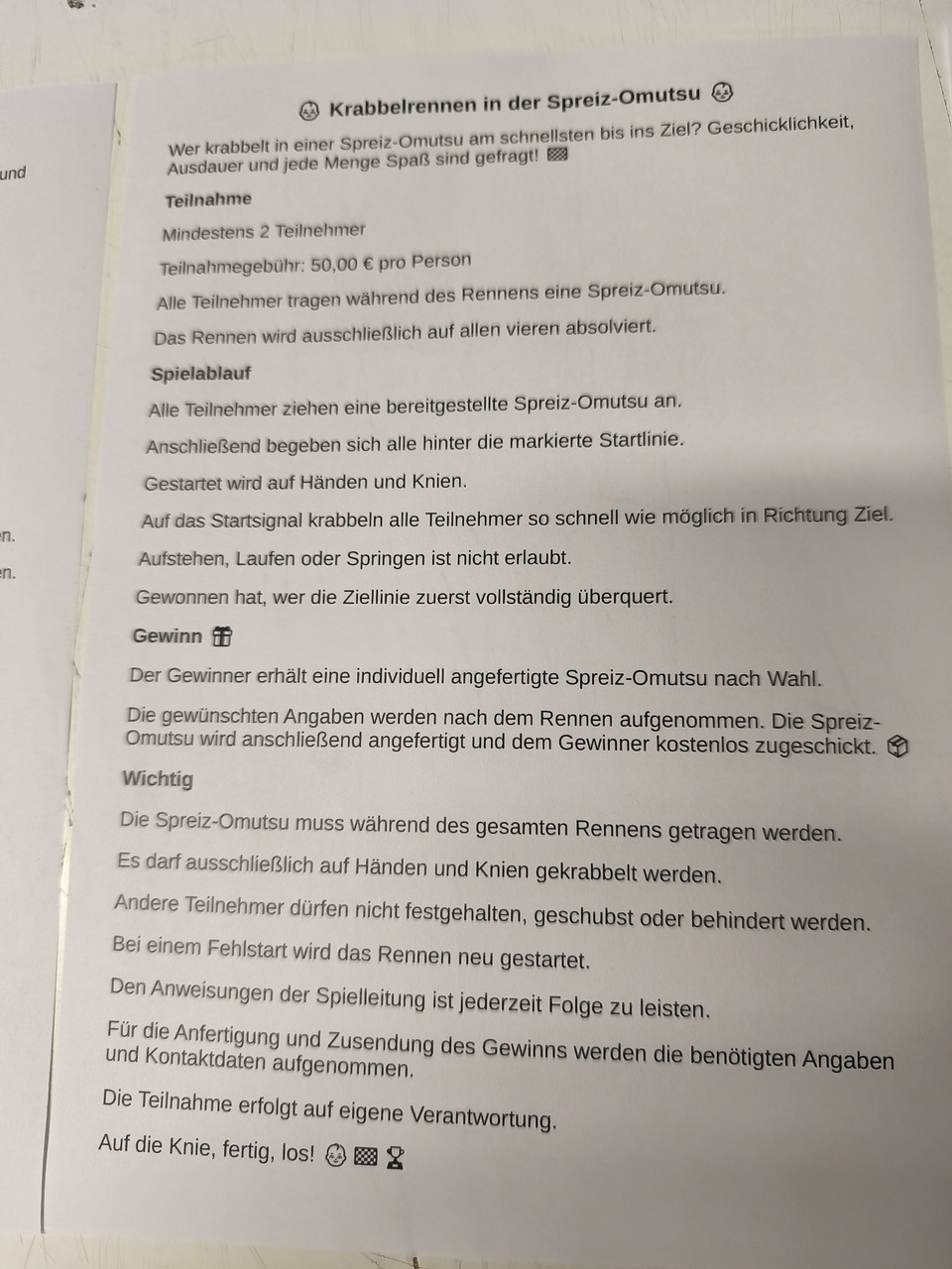 Insgesamt werden 6 spiele Angebote am Samstag bei der Sommerkostüm Party beim Ab-versand