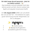 Hier noch einmal die Info für die Sommerfeier, beim Ab-versand. Sie findet am 29.08 statt.