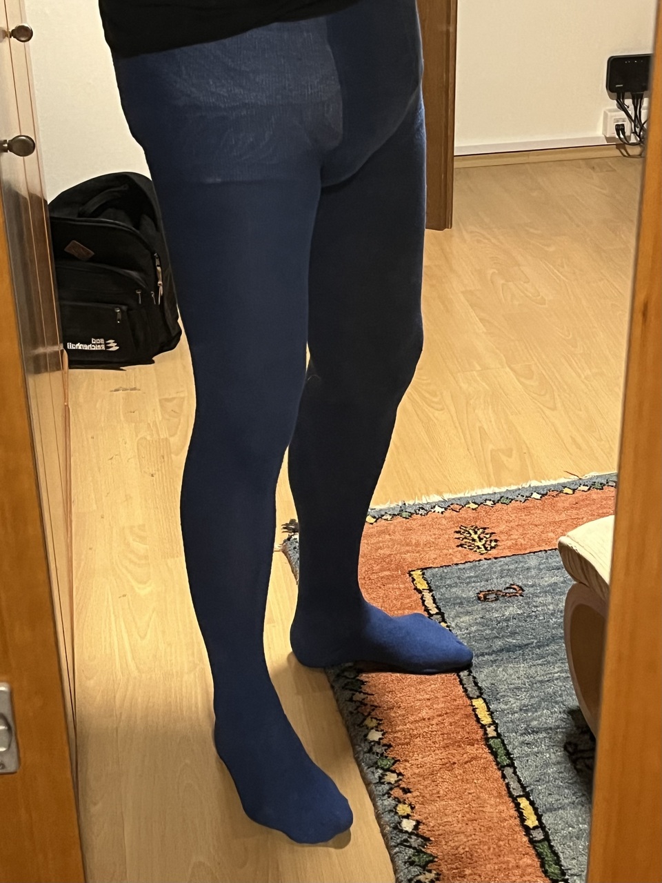 Im Winter ist eine Strumpfhose meine Schlafanzug Hose, natürlich mit Windel darunter