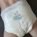 Und hier die Fluffy Fly (wie ich finde wie echte Pampers) nun mit schon ziemlich viel PiPi drin.